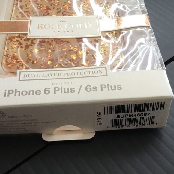 Case Mate iPhone 6+/6s+ Rose Gold Karat Case (A) - Picture 8 of 8